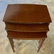 A set of three nesting tables.