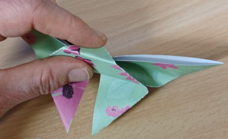 Adding folds to the paper.