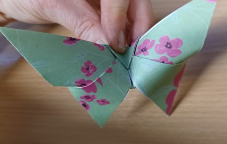 Creating the butterfly shape.