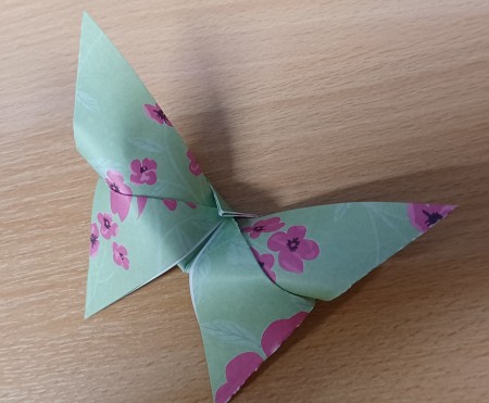 A completed Origami Butterfly