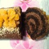 The completed Japanese Style Chocolate Roll Cake