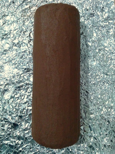 The rolled cake, ready for slicing.