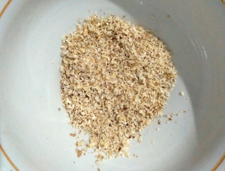 Nuts chopped small.