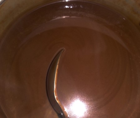Making a ganache.