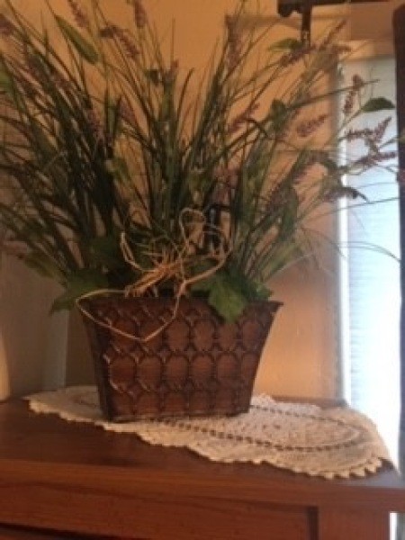 Lavender in a basket.