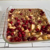 The finished Cranberry Apple Oat and Quinoa Breakfast Bake