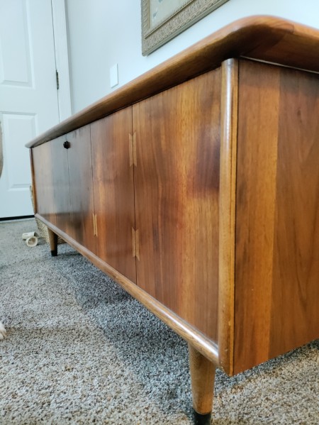 The side of the cedar chest.