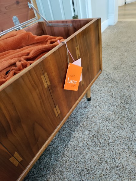 The open cedar chest.