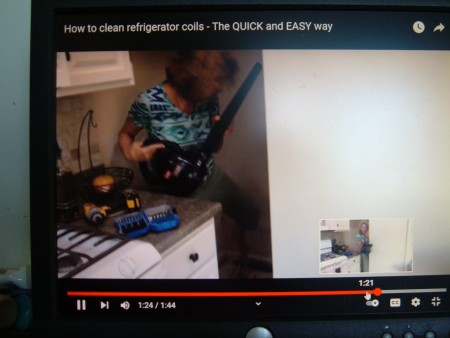 A refrigerator repair video.
