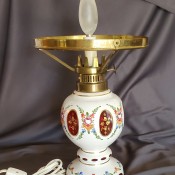A vintage painted table lamp.
