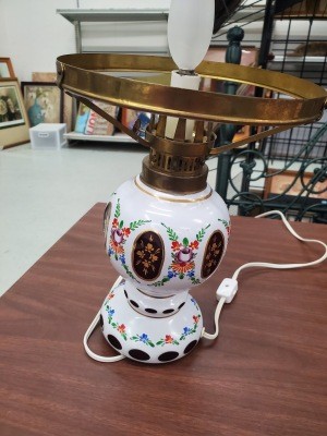A decorative lamp.
