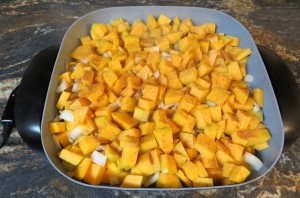 A bowl of sautéed butternut squash.