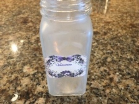 The empty jar before filling with candy.