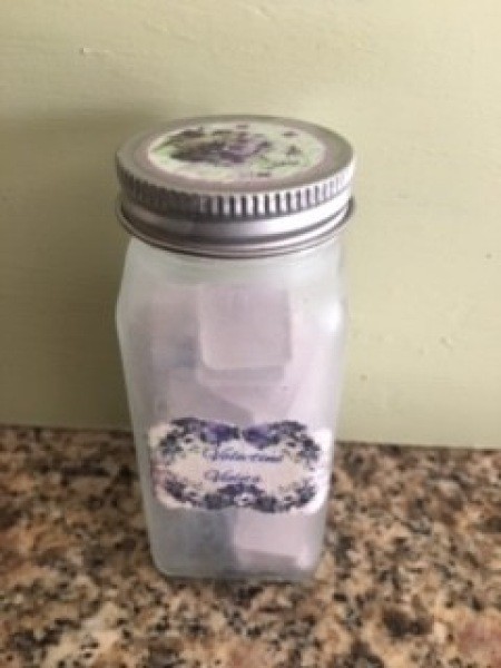 The completed violet jar.