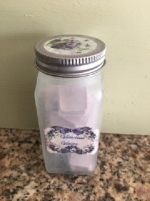 The completed violet jar.