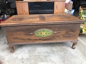 A vintage cedar chest.