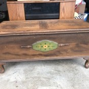 A vintage cedar chest.