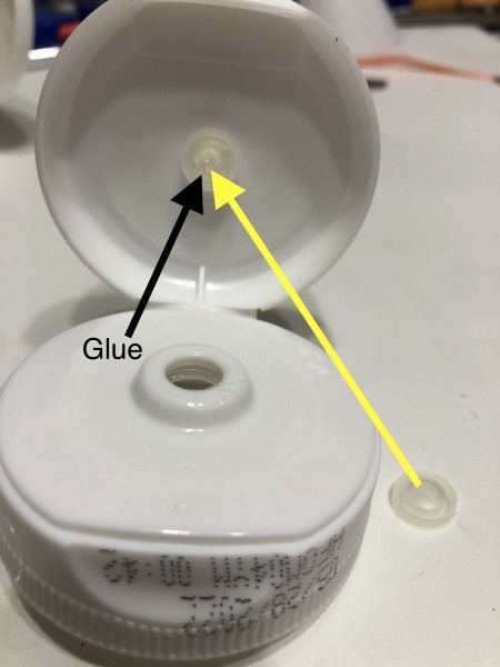 Glueing the gasket to the lid.