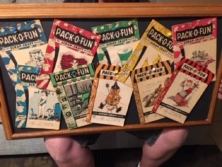 The finished frame with vintage magazines.