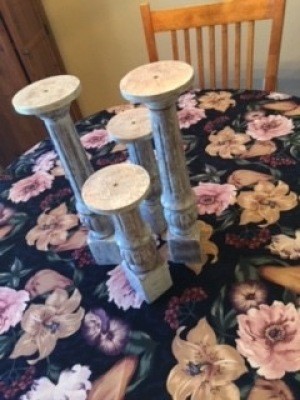 The finished candlesticks.