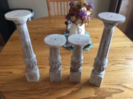 The finished candlesticks.