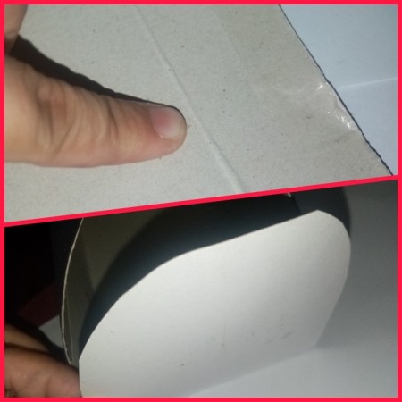 Adding cardboard to the mailbox shape.