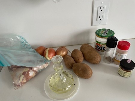 Ingredients for Gedempte Chicken