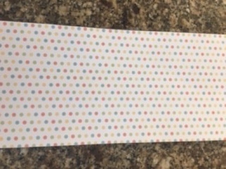 A long sheet of decorative paper.