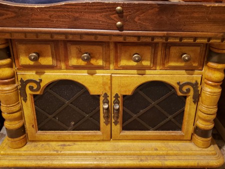 A wooden cabinet.