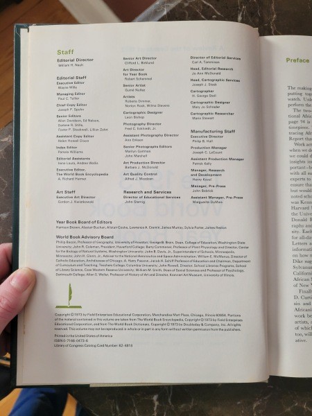 The copyright page of an old book.