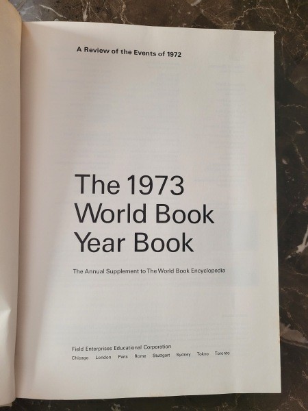 The title page of a book.