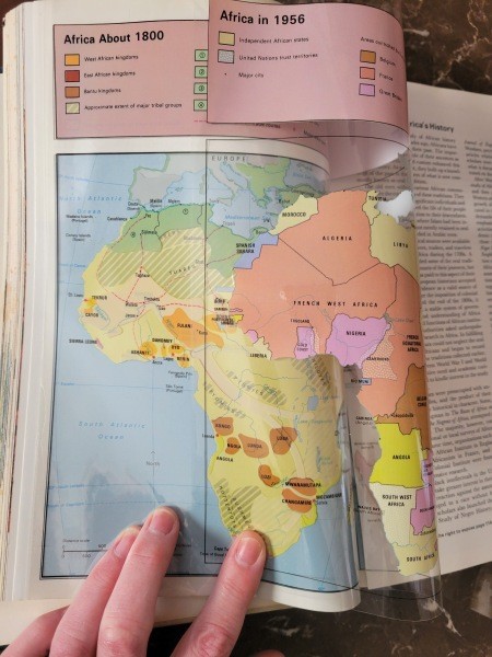 A map in an old book.