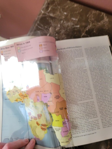 A map in an old book.