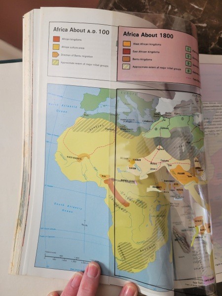 A map in an old book.