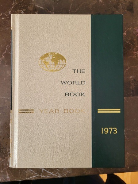 The front of a World Book.