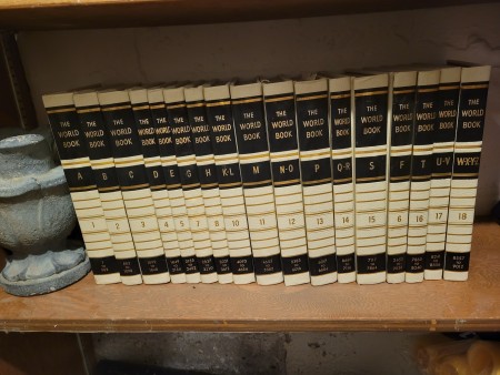 A collection of encyclopedias.