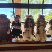 A collection of porcelain dolls.