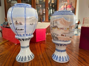 Two antique vases.