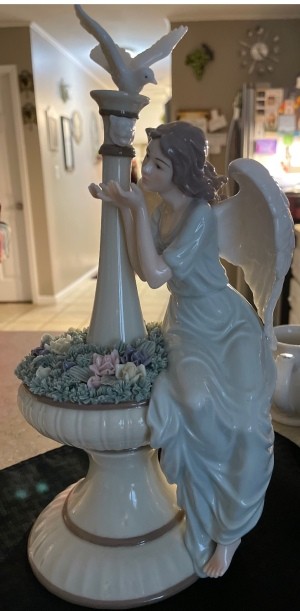 An angel figurine.