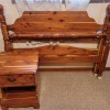 An old wooden bed set.