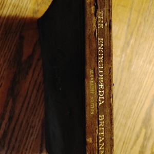 The spine of an encyclopedia.