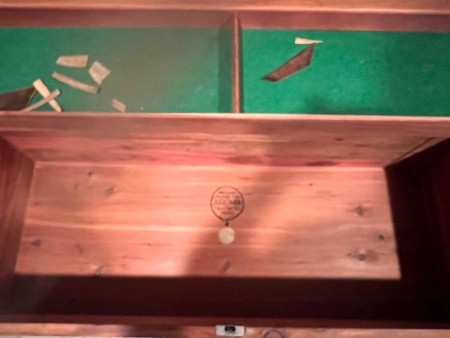 Inside a cedar chest.