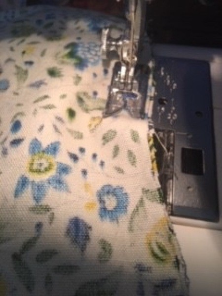 Sewing the backpacks.