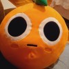 An orange stuffed toy.