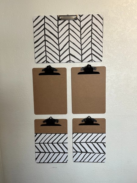 The clipboard display wall.