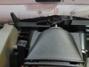 The typewriter not working correctly.
