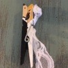 The completed newlywed clothespin magnet.