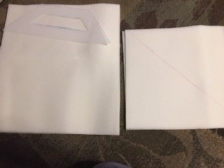 Pieces of white fabric.