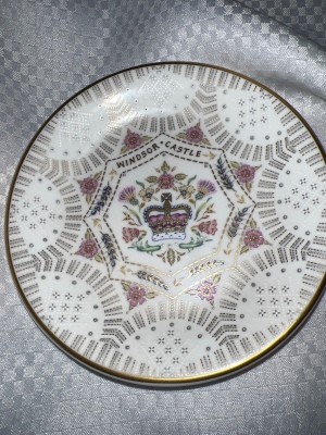 A decorative china plate.