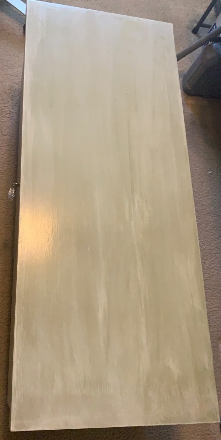 The top of a cedar chest.